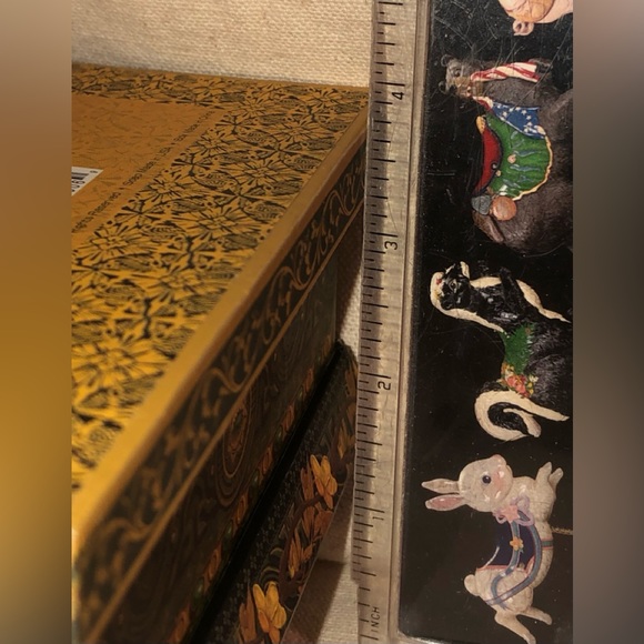 Punch Studios Art Deco Paper Domed Vanity Box w/ Top Tassel - Picture 14 of 16